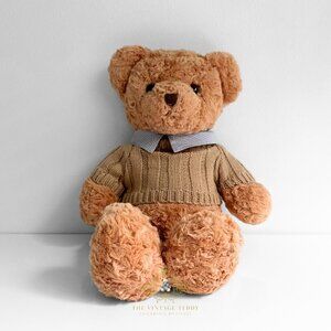 NWT Cute Teddy Bear Soft Plush Toy Collectable Kids Toys Cosplay Sweater Carmel